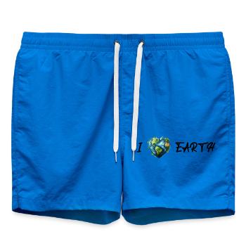 I love the earth - Swim Trunks - cobalt blue - Front