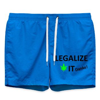 Legalize It weed Cannabis Marihuana - Badeshorts - Cobalt blue - Vorne