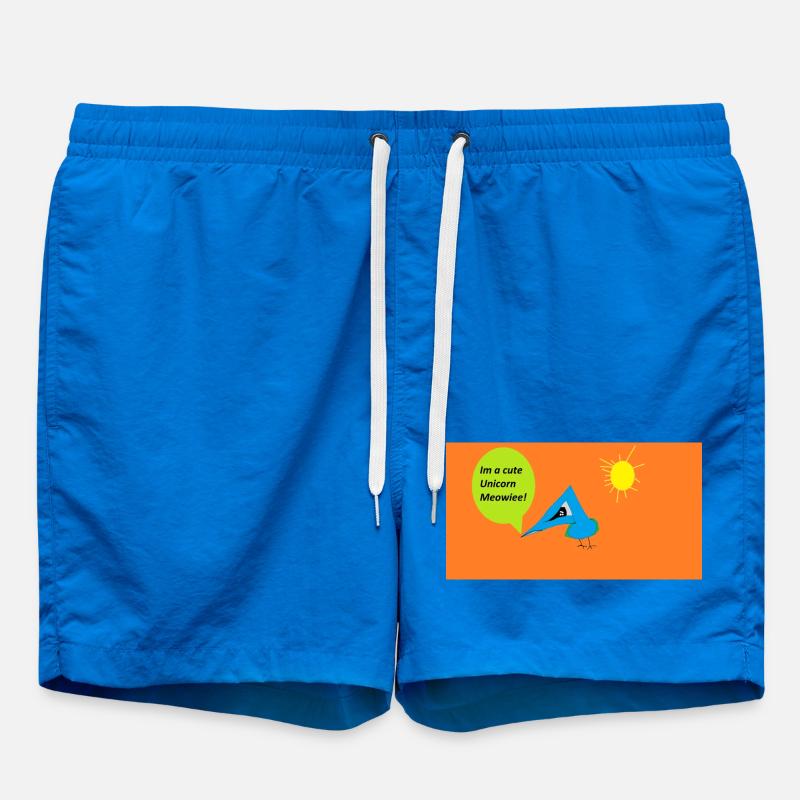 Vogel mit Einhorn-Sprechblase - Badeshorts - Cobalt blue