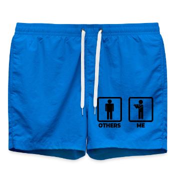 Flöte Strichmännchen - Badeshorts - Cobalt blue - Vorne