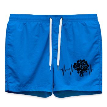 Herzschlag Puls Baum Wald Illustration Logo icon - Badeshorts - Cobalt blue - Vorne