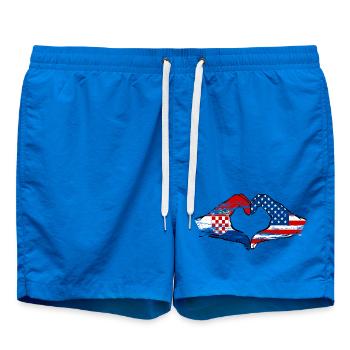 Croatie USA forme de coeur avec les mains utilisées - Short de bain - cobalt blue - Devant