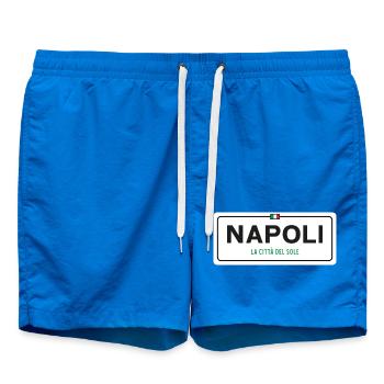Napoli place name sign - Swim Trunks - cobalt blue - Front