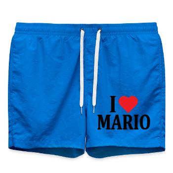 J’aime Mario t-shirt t-shirt idée cadeau - Short de bain - cobalt blue - Devant