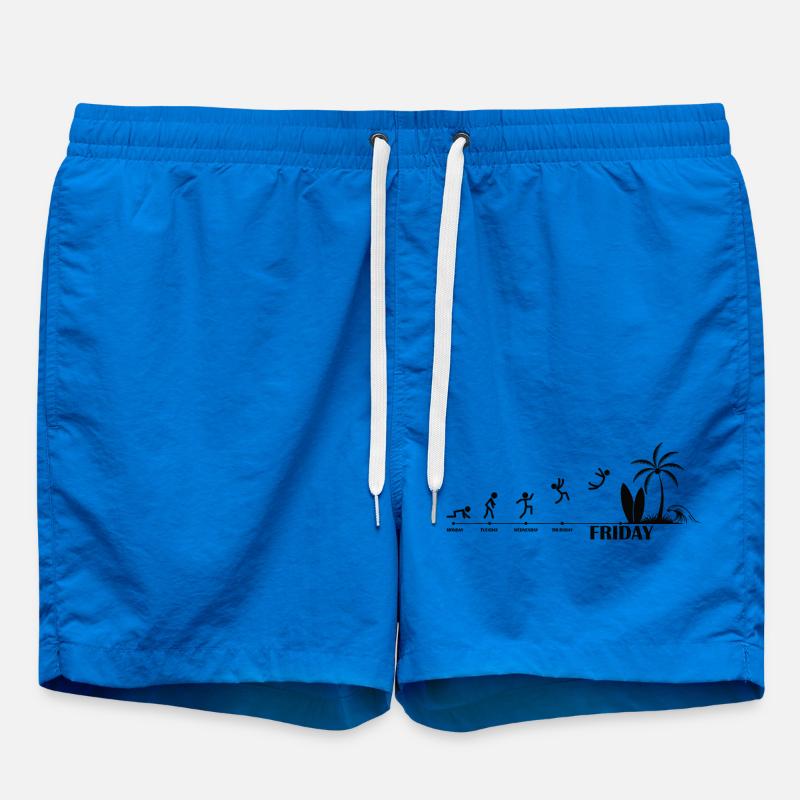 Finally Friday Beach Evolution - Swim Trunks - cobalt blue