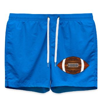 Rugby football with an unusual pattern - Swim Trunks - cobalt blue - Front