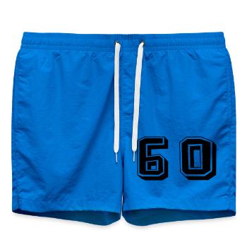 60. 60 JAHRE. 60-JÄHRIGES JUBILÄUM. 60. GEBURTSTAG. - Badeshorts - Cobalt blue - Vorne