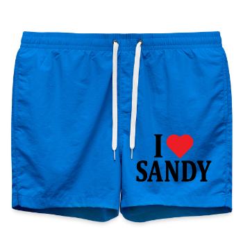 t-shirt I love Sandy t-shirt gift idea - Swim Trunks - cobalt blue - Front