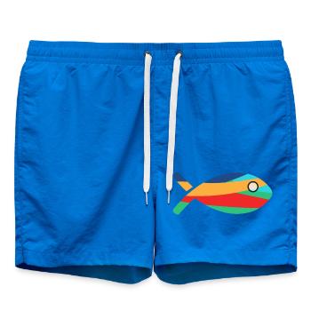 FISH. SARDINE. APRIL FOOL. SEA. OCEAN. NAT - Swim Trunks - cobalt blue - Front