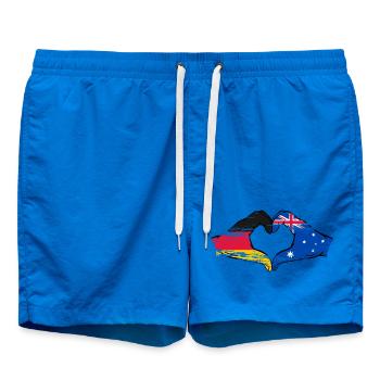 Allemagne Australie drapeau coeur forme utilisé - Short de bain - cobalt blue - Devant