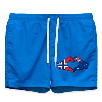 Norvège Australie Drapeau Coeur Forme - Short de bain - cobalt blue - Devant