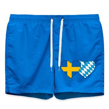 Suède Bavière Drapeau Coeur - Short de bain - cobalt blue - Devant