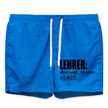 LEHRER SPRÜCHE MIT KLASSE - Badeshorts - Cobalt blue - Vorne