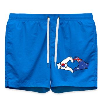 Südkorea Australien Hände Herzform - Badeshorts - Cobalt blue - Vorne