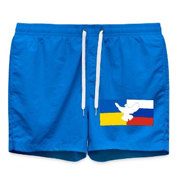 Paix pour l’Ukraine et la Russie - Short de bain - cobalt blue - Devant