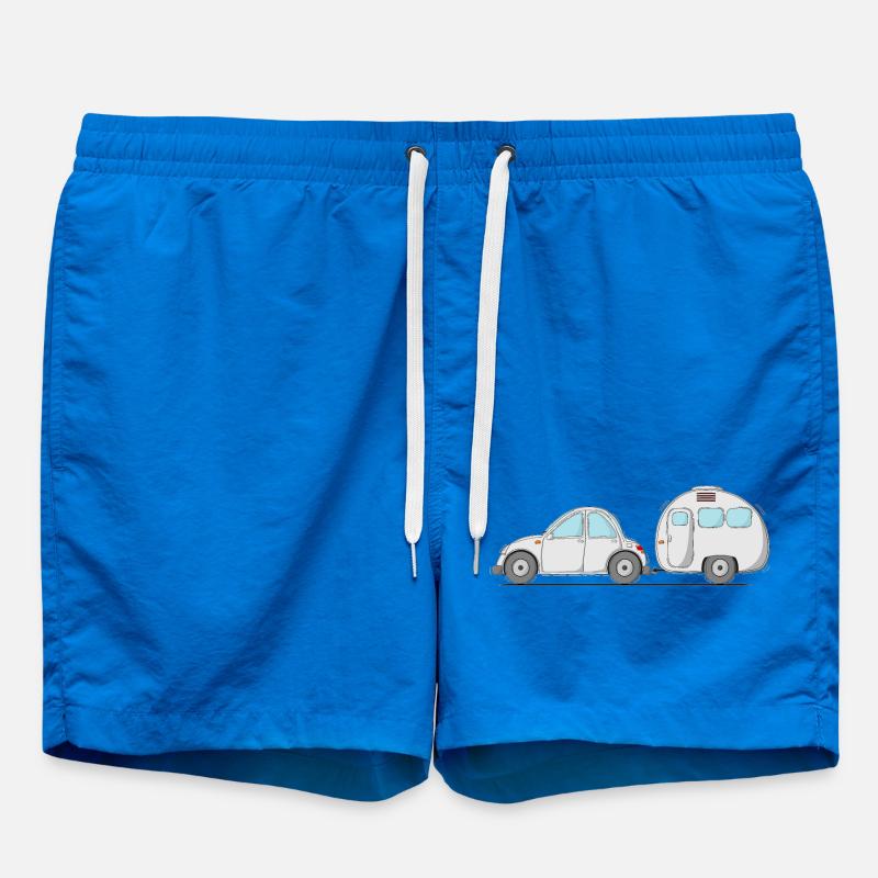 Auto mit Wohnwagen Grau - Badeshorts - Cobalt blue