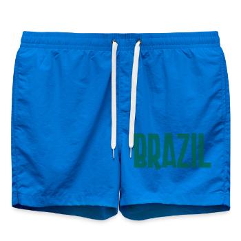 Brasilien Schriftzug Grün Kraft - Badeshorts - Cobalt blue - Vorne