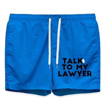Talk To My Lawyer - Swim Trunks - cobalt blue - Front