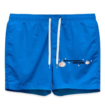 There is no such thing as a little garlic - Swim Trunks - cobalt blue - Front