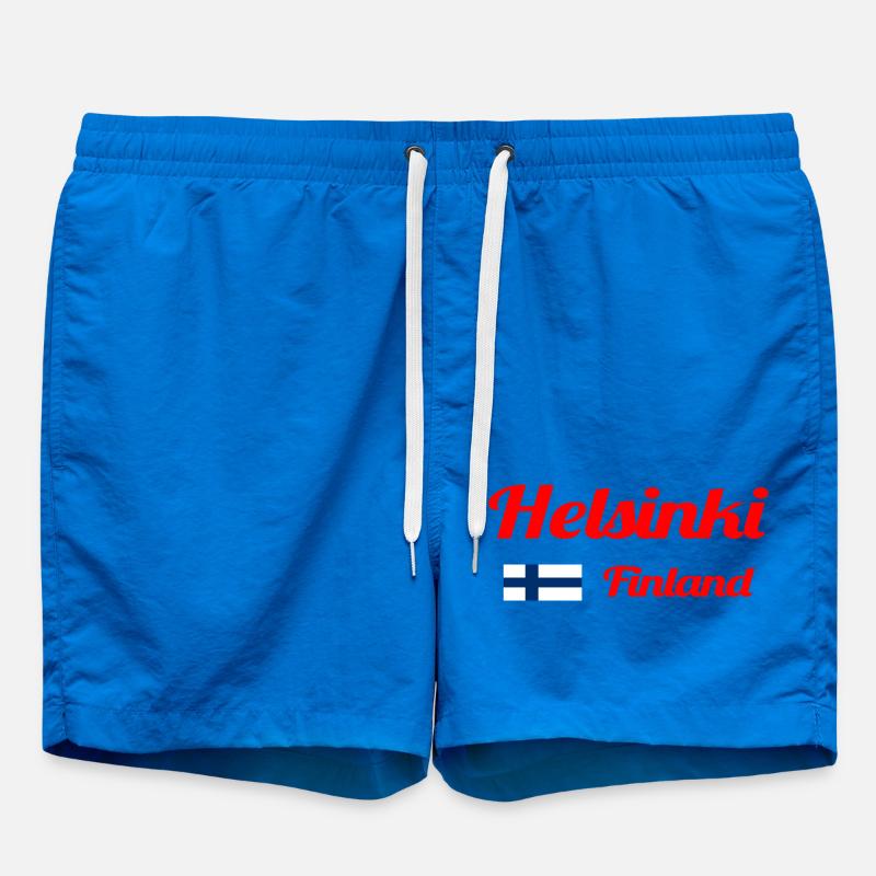 Helsinki, Finlande - Imprimés élégants - Short de bain - cobalt blue