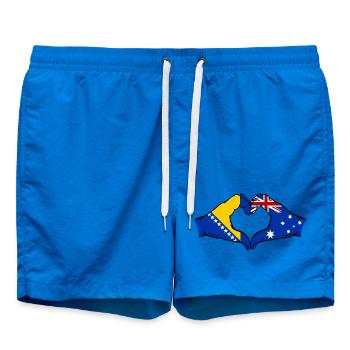 Bosnien Australien Flagge Hände Herzform - Badeshorts - Cobalt blue - Vorne