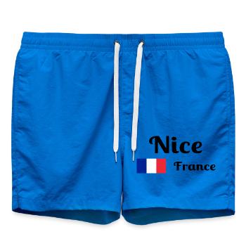 Nice France- Stylish prints - Swim Trunks - cobalt blue - Front