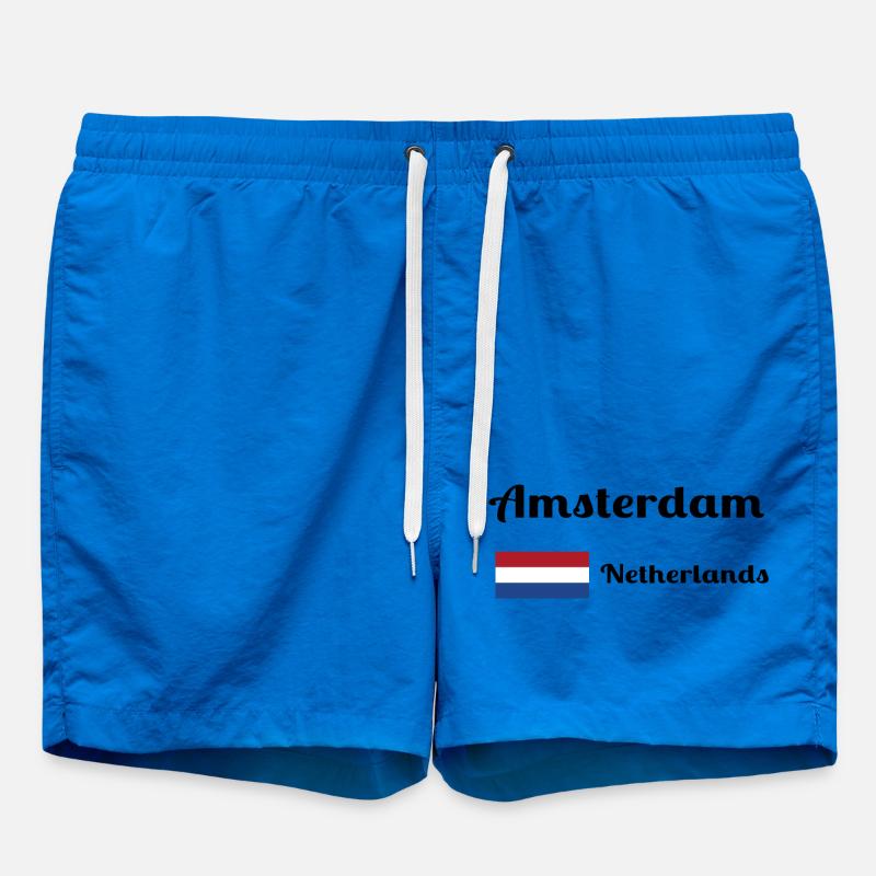 Amsterdam, Pays-Bas - Imprimés élégants - Short de bain - cobalt blue
