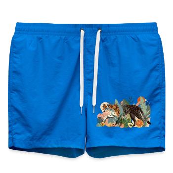 Jaguar im Dschungel-Elegante Wildtier-Illustration - Badeshorts - Cobalt blue - Vorne