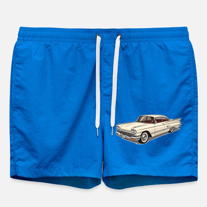 Klassischer Oldtimer - Elegantes Retro-Autodesign - Badeshorts - Cobalt blue
