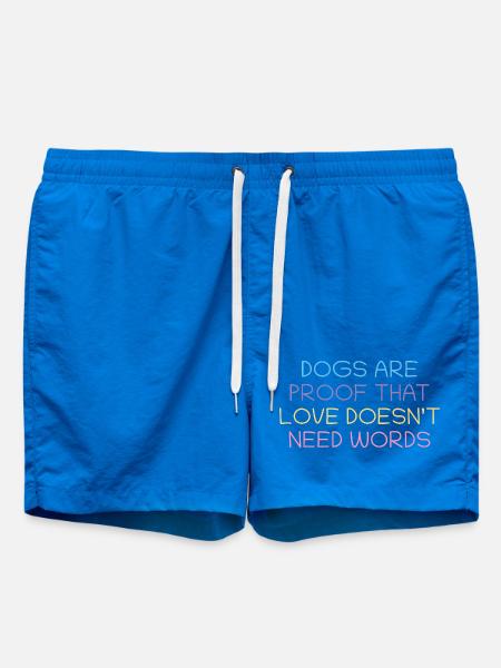 Hunde beweisen Liebe ohne Worte - Badeshorts - Cobalt blue