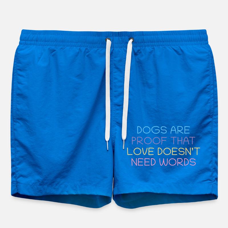 Les chiens prouvent l’amour sans mots - Short de bain - cobalt blue