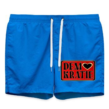 DEMOKRATIE HALTUNG WÄHLEN - Badeshorts - Cobalt blue - Vorne