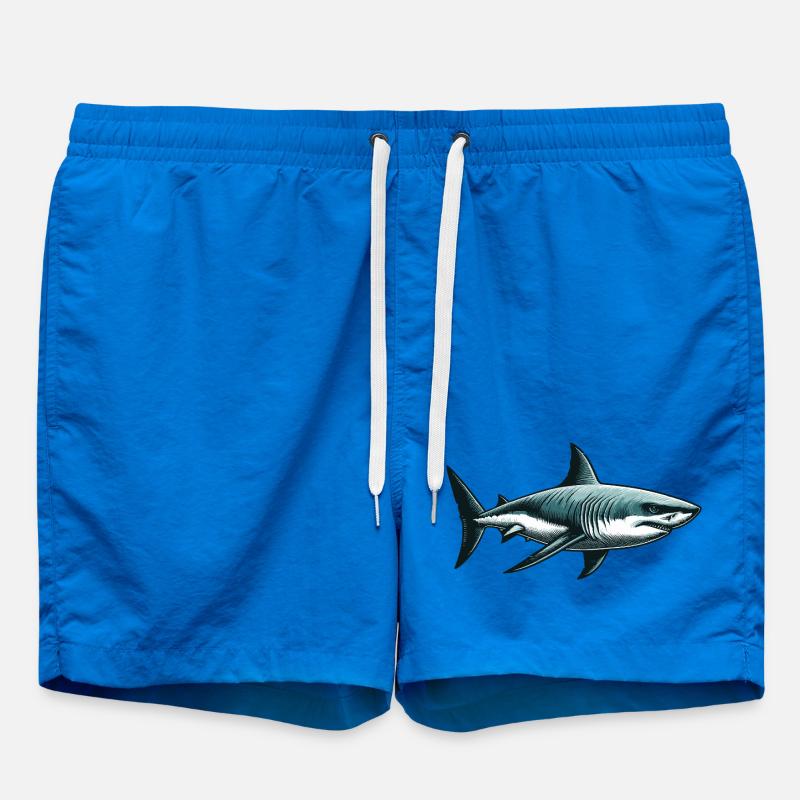 Great white shark - Swim Trunks - cobalt blue
