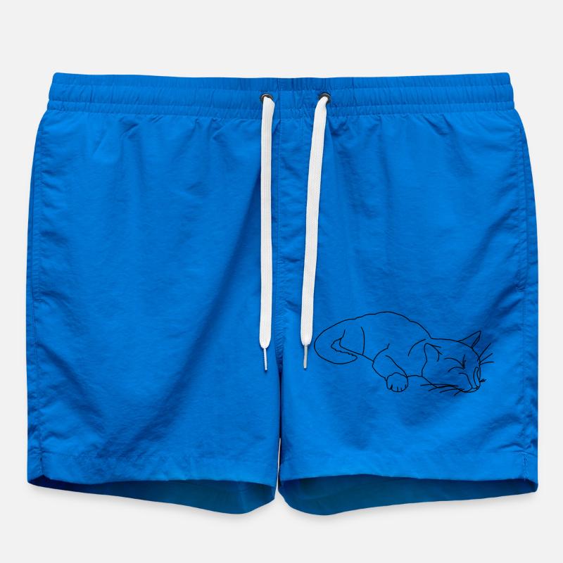 Croquis du chat endormi - Short de bain - cobalt blue