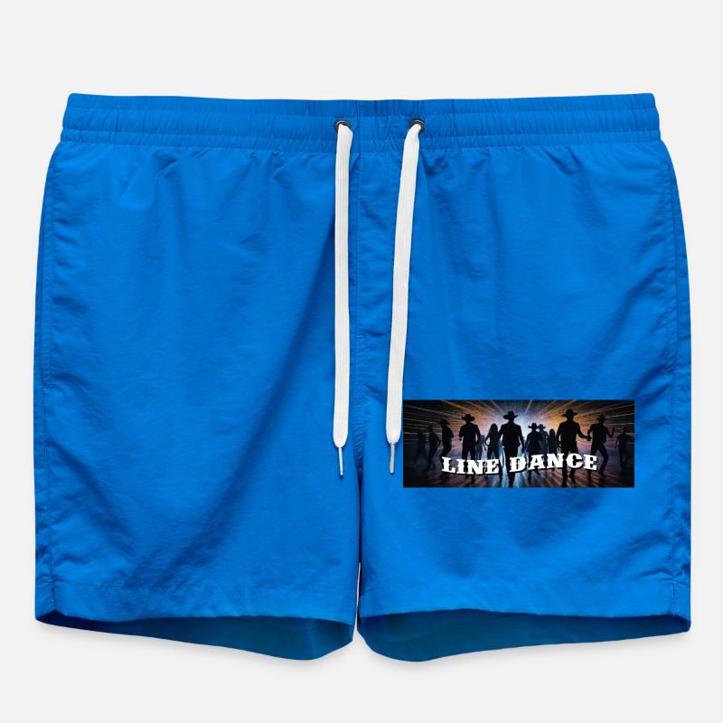 Line dance group dancing - Swim Trunks - cobalt blue