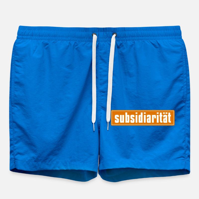 Subsidarity lettering on background - Swim Trunks - cobalt blue