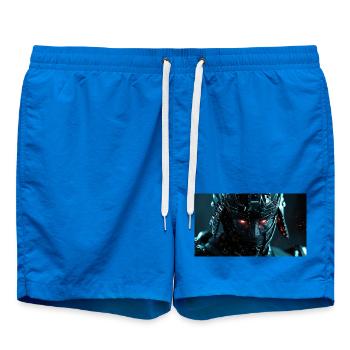 Kybernetisch-futuristische Rüstung - Badeshorts - Cobalt blue - Vorne