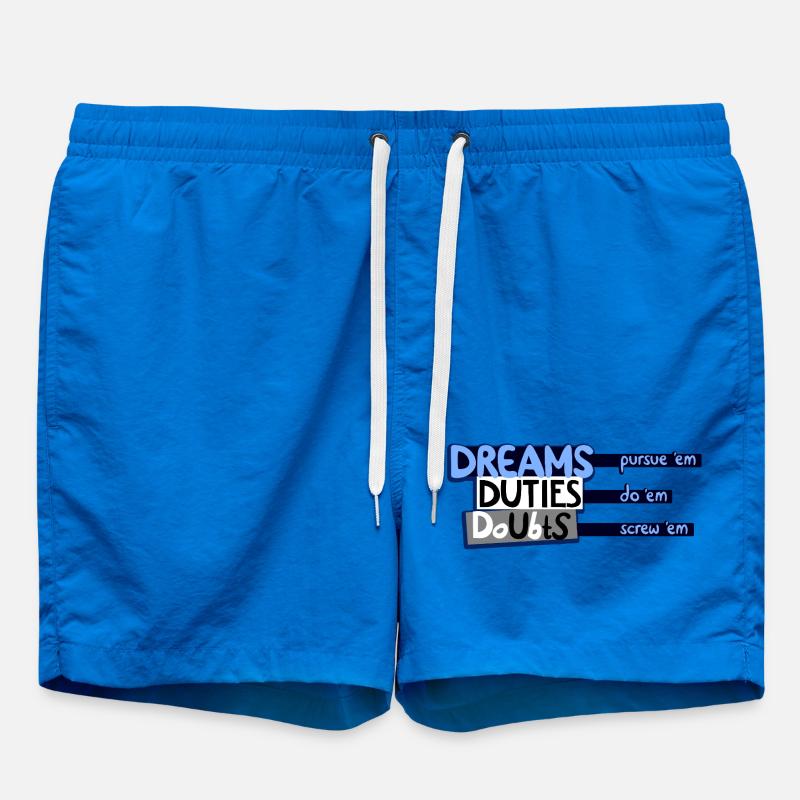 The Three Ds - Swim Trunks - cobalt blue
