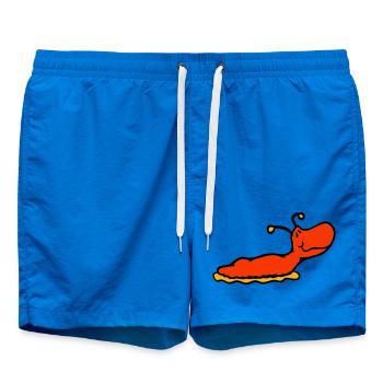 Slug snail without shell smiles - Swim Trunks - cobalt blue - Front