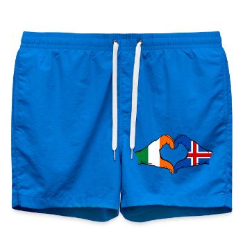 Irland Island Flagge Hände Herzform - Badeshorts - Cobalt blue - Vorne