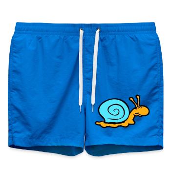 snail shell snail slug smiles sweetly - Swim Trunks - cobalt blue - Front