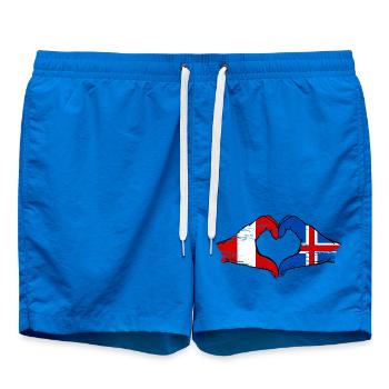 Peru Island Flagge Hände Herzform used - Badeshorts - Cobalt blue - Vorne