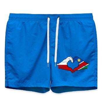 Drapeau de la Pologne et de la Namibie, mains en forme de cœur, utilisé - Short de bain - cobalt blue - Devant
