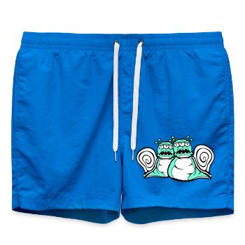 2 escargots monstres extraterrestres Halloween extraterrestres - Short de bain - cobalt blue - Devant