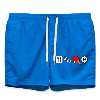 Essen Schlafen Tischtennis Wiederholung - Badeshorts - Cobalt blue - Vorne