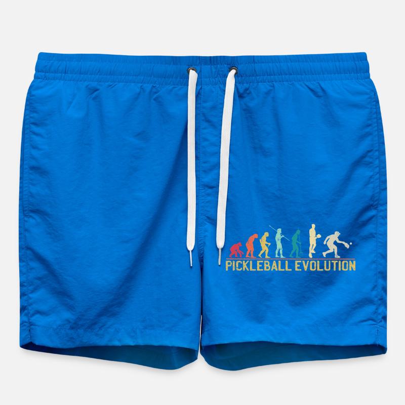 Pickleball Evolution Progression Design - Swim Trunks - cobalt blue