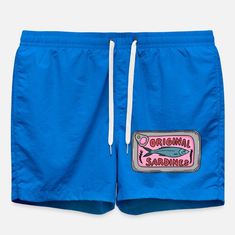 Original Sardines Can Pop Art Design - Swim Trunks - cobalt blue