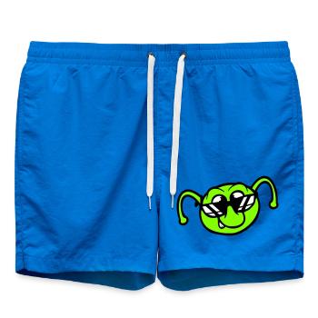 Raupe Sonnenbrille Cool Lächeln Frech Spaß Comic - Badeshorts - Cobalt blue - Vorne