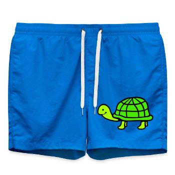 Schildkröte langer Hals lächelt glücklich lustig - Badeshorts - Cobalt blue - Vorne