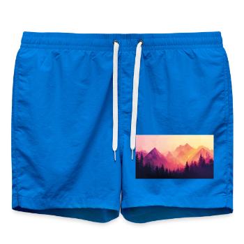montagnes forestières - Short de bain - cobalt blue - Devant